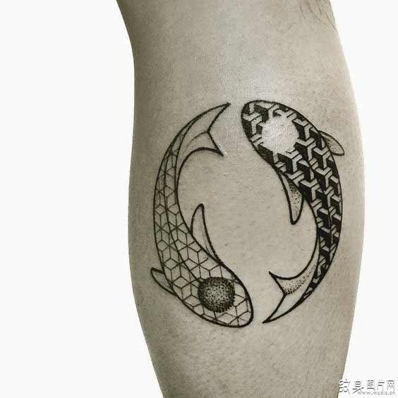 双鱼纹身图案欣赏 唯美又具个性的经典设计