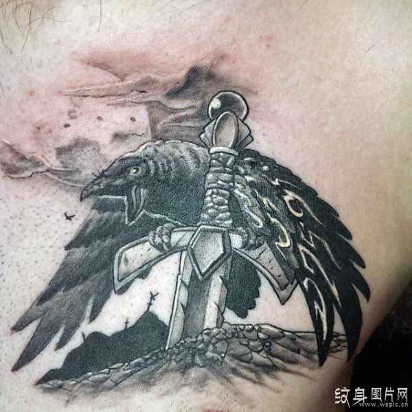  刀剑纹身图案及手稿 属于男性信仰的霸气标志