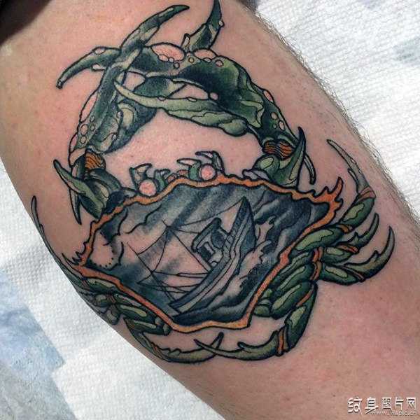 螃蟹纹身图案及寓意 横行霸道只是表象
