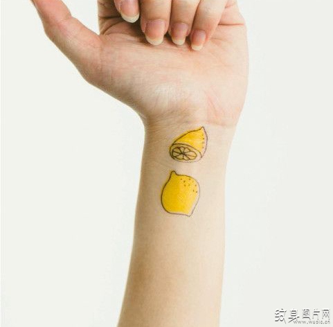 小清新柠檬纹身图案 做最美的水果少女