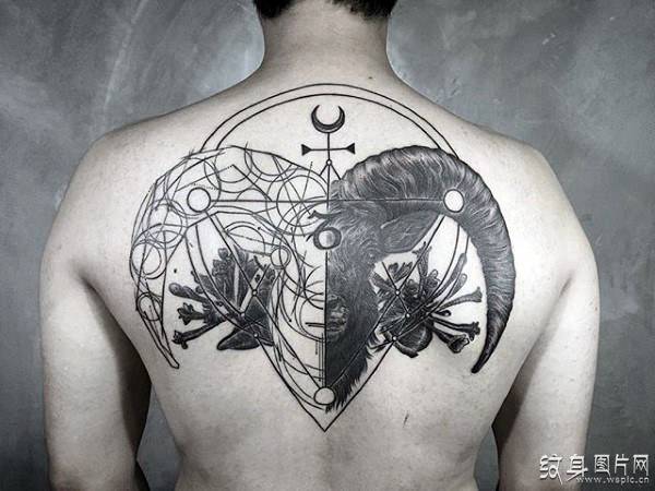 羊角纹身图案及寓意 邪恶与力量的矛盾体