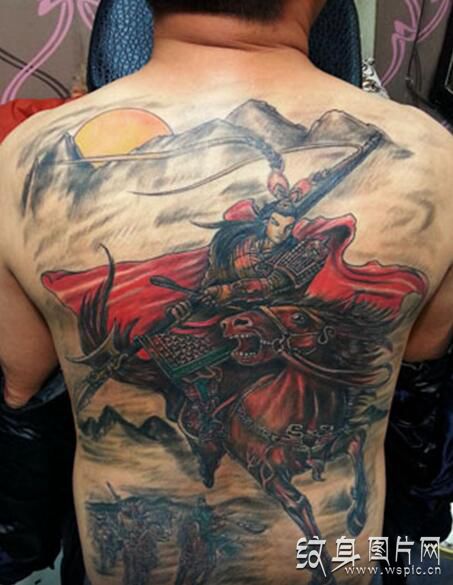 方天画戟纹身及手稿欣赏 战神吕布的象征