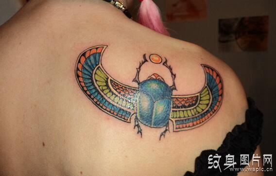 埃及文化的重要角色 甲虫纹身图案欣赏