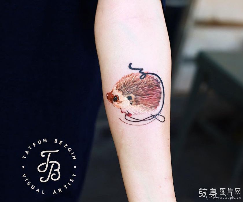 刺猬纹身图案及含义 小动物有大设计