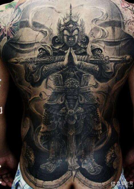 韦陀菩萨纹身及手稿 佛教寺庙两大守护神之一
