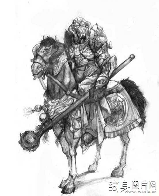 骑士纹身及手稿欣赏 中世纪时期的忠诚卫士