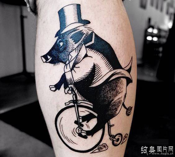 野猪纹身图案欣赏 最具男性野性的设计风格