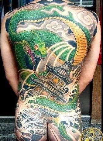 青蛇纹身图案大全  水漫金山的经典展现