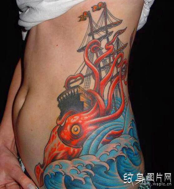 乌贼纹身图案欣赏 海洋深处最聪明的生物
