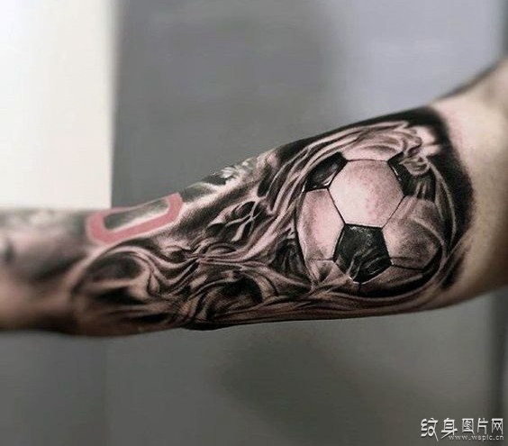 足球纹身图案及手稿 运动纹身设计理念