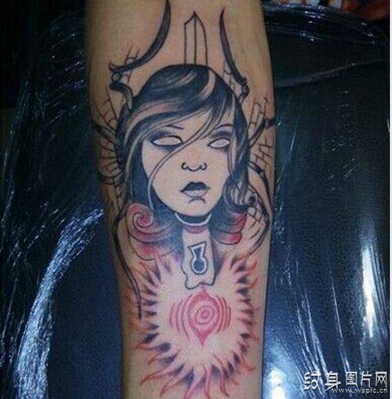 女鬼纹身图案及手稿 令人恐惧的纹身设计