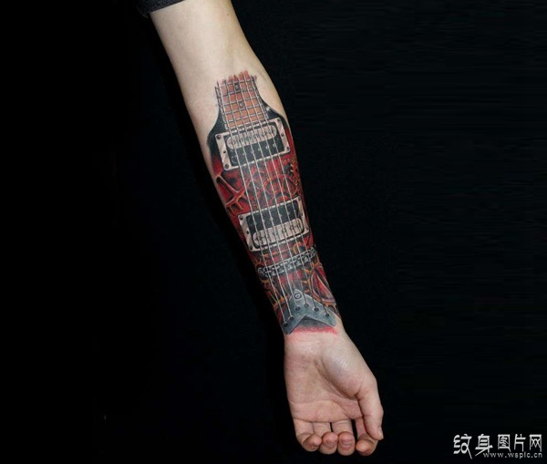 琵琶纹身图案欣赏 中国传统古风纹身设计