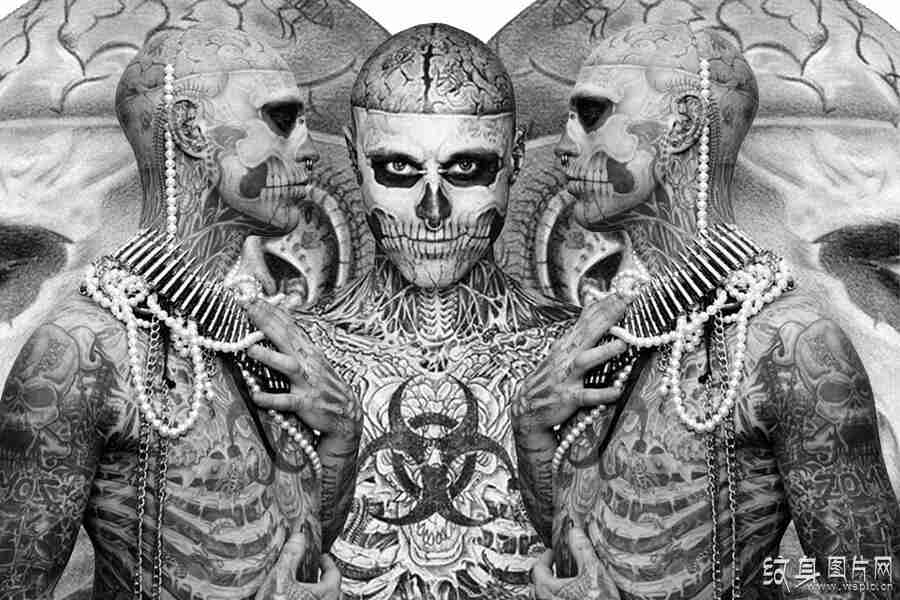僵尸男孩Rick Genest 疯狂另类的纹身艺术爱好者