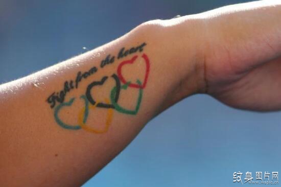 奥运五环纹身图案欣赏 用手臂来展现奥运精神
