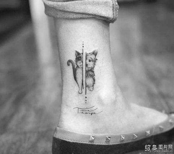 女生脚踝纹身欣赏 最合适的简约小图案设计