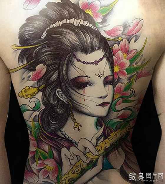 虞姬纹身及手稿欣赏 秦末时期最著名的美人