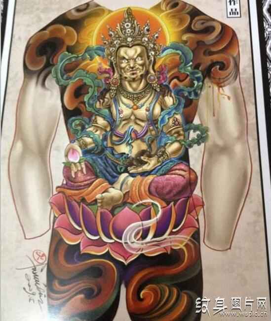 黄财神纹身及手稿 藏传佛教中的守护财神