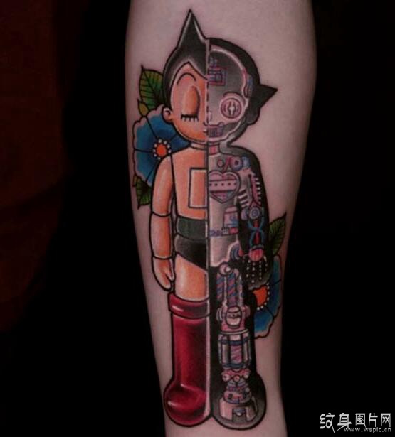 阿童木纹身图案欣赏 个性机器人纹身设计理念