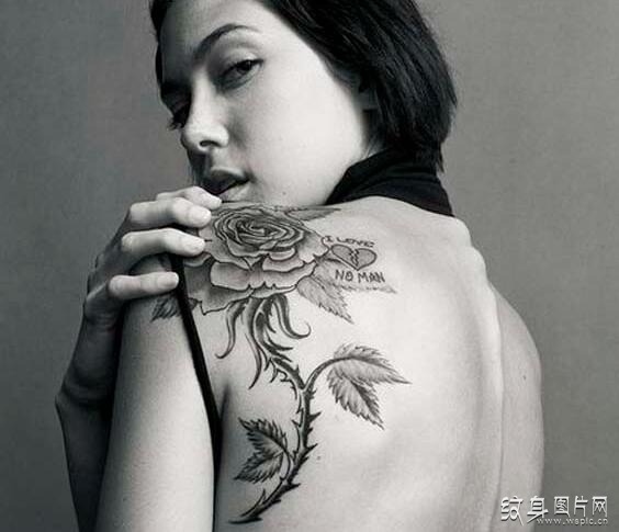 荆棘花纹身图案 富有深意的植物纹身设计