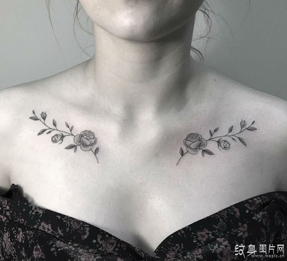 女生对称纹身图案欣赏 令人惊讶的时尚纹身设计
