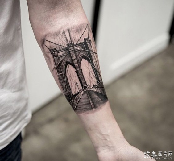 欧美建筑纹身图案欣赏 震撼人心的设计体验