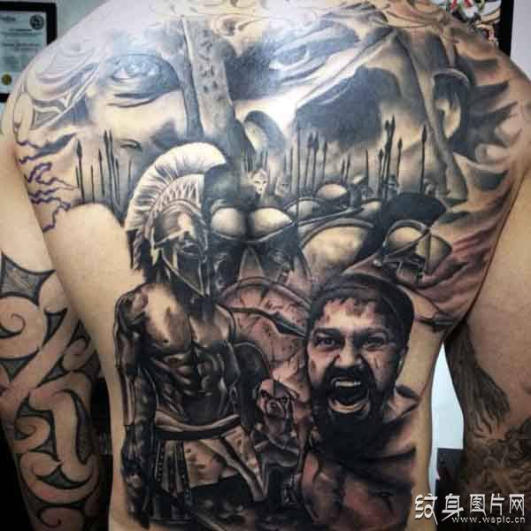 斯巴达勇士纹身及手稿 男生专属的勇敢象征