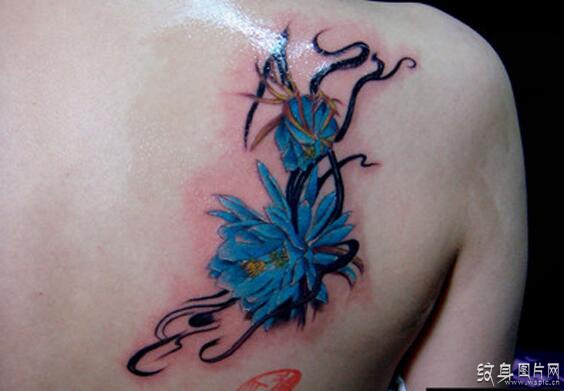 昙花纹身图案欣赏 具有非凡意义的鲜花纹身设计