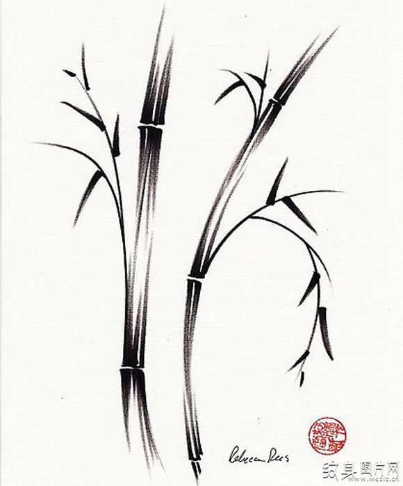 竹子纹身图案欣赏 中国传统纹身的内涵与寓意