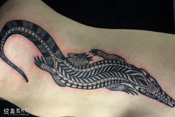 鳄鱼纹身图案欣赏 男性最佳纹身设计选择