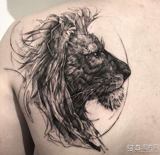 雄狮纹身图案及手稿 匠心独运的时尚纹身设计