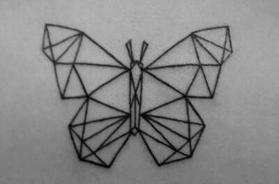 简单又个性的几何图腾，另类的个性纹身图案