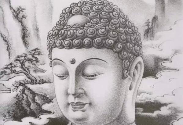 佛头纹身手稿欣赏，东方宗教中的经典素材
