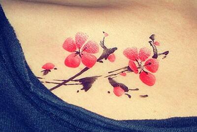 梅花纹身图案欣赏，最具代表的古典中国风纹身