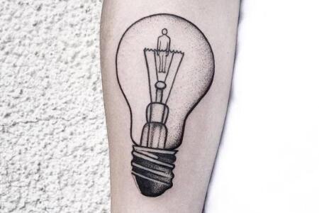 欧美个性电灯泡纹身欣赏 极具创意的纹身图案设计
