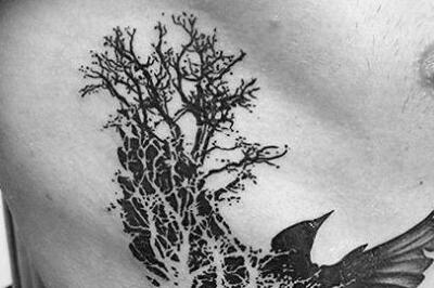 树枝纹身图案欣赏 时尚个性的小清新设计
