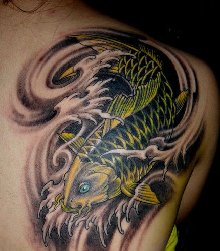 鲤鱼纹身图案，鲤鱼纹身的含义