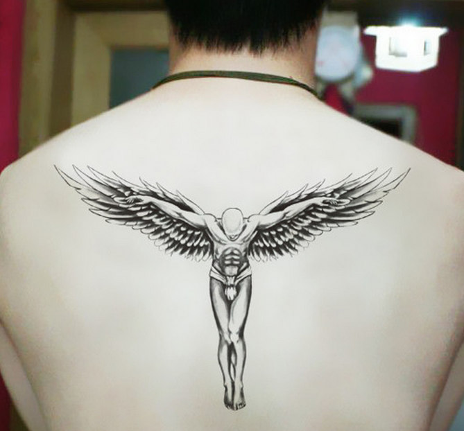 守护天使纹身图案