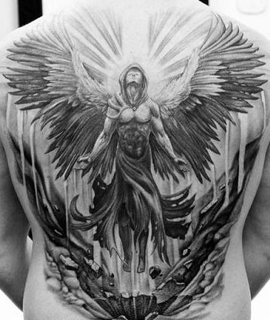 天使纹身图案