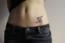 性感腰部纹身图案 可爱唯美的女性纹身设计