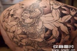 六臂鬼神阿修罗纹身图案