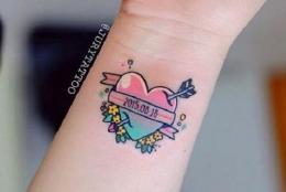 一箭穿心纹身图案欣赏，是代表悲伤还是象征爱情