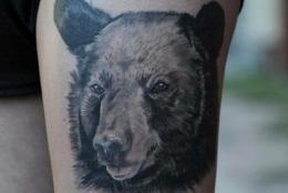 黑熊纹身图案欣赏 彰显男性霸气的一面