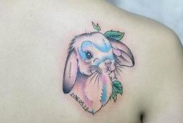 兔子纹身图案欣赏，将美好的形象永久的留在身上