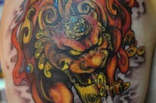 手臂貔貅纹身图案欣赏，中国最古老的纹身吉祥物