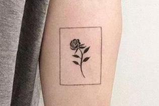 黑色死亡之花，黑玫瑰纹身图案欣赏