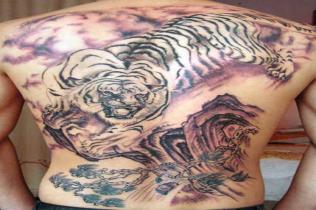 老虎纹身，上山虎纹身与下山虎纹身的含义
