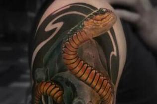 让人又爱又怕的蛇纹身图案欣赏，解析蛇纹身背后的含义