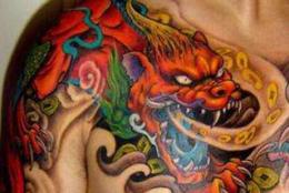 来自神话传说的凶猛瑞兽，貔貅纹身图案欣赏