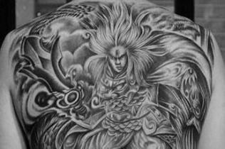 二郎神纹身图案欣赏，各部位的杨戬纹身
