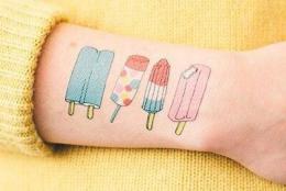 冰淇淋纹身及手稿欣赏 令人心动的设计理念